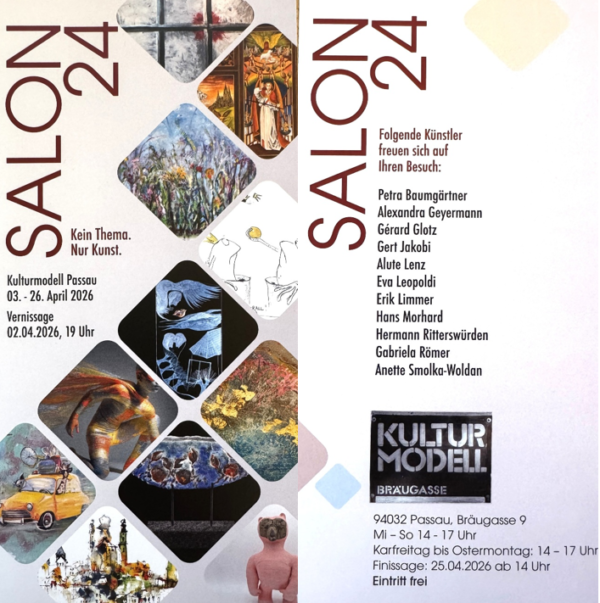 Flyer SALON24 Kulturmodell Passau 3.-26. April 2026